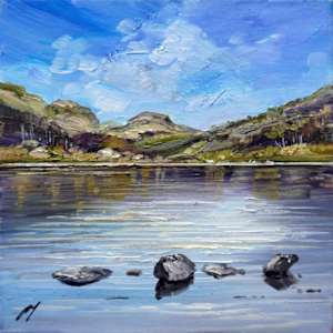 Stepping Stones Loch Lubnaig by Allison Young