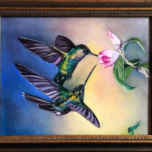 Fiery-Throated Duo by Bobbe Jones  Image: Frame
