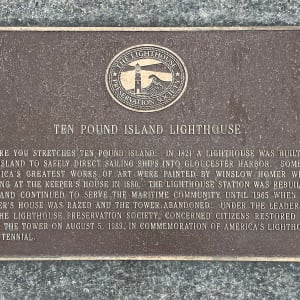 Ten Pound Island Plaque and Sculpture by Unknown 