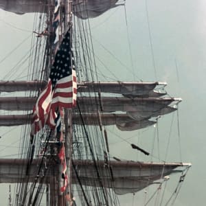 USCG Eagle in Gloucester by Eileen Morley 