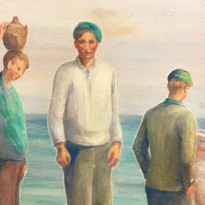 Adventure or Boys on Beach with Dory by Oscar Anderson 