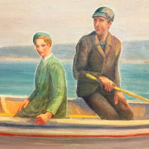 Adventure or Boys on Beach with Dory by Oscar Anderson 