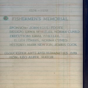 Fishermen's Memorial by Erma Wheeler, Norma Cuneo, Ellen Ferrin 