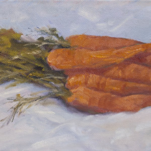Carrots I (Carrots in Repose) by Jennifer Riefenberg