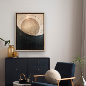 Khepri by Shauna Marie Martin  Image: Digital room with digital frame (will be framed with similar maple floater frame)