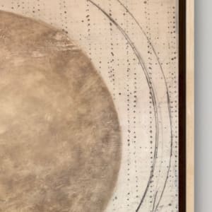 Khepri by Shauna Marie Martin  Image: Detail with digital frame (is framed with similar handmade maple floater frame)
