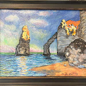 The Needle of Étretat after Claude Monet by David Henty