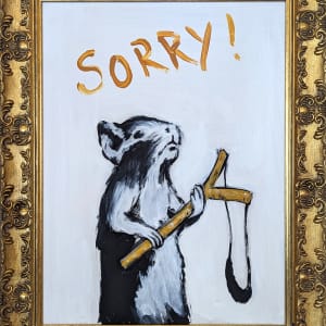 'Sorry!' After Banksy by David Henty