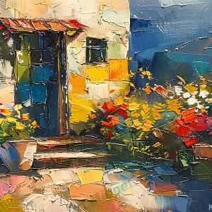 Spring Flourish at the Cottage by Israel Pinchas