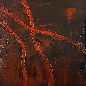Glowing Red Hot Lava no. 2558 by Klara Gunnlaugsdottir