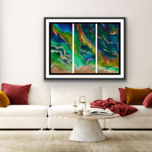 Turning Tides Triptych by MJ Okawa 