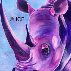 The white rhinoceros dressed in purple by Jennifer C.  Pierstorff