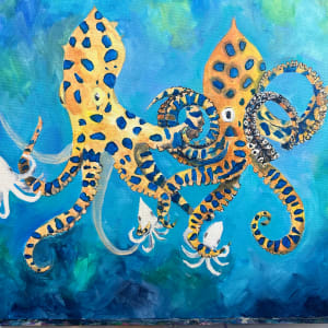 Blue Ring Octopus Family by Jennifer C.  Pierstorff  Image: wip