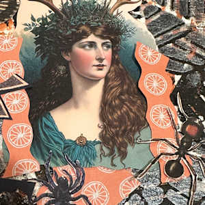 She Beckons the Bugs and Birds by Jennifer C.  Pierstorff  Image: Wip closeup