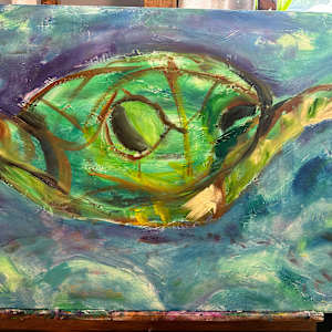 Her Pain Grows into a Flowering Turtle by Jennifer C.  Pierstorff  Image: Wip 5