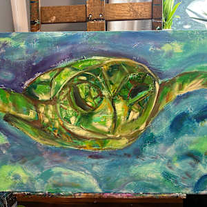 Her Pain Grows into a Flowering Turtle by Jennifer C.  Pierstorff  Image: Wip 6