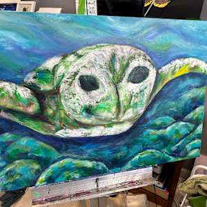 Her Pain Grows into a Flowering Turtle by Jennifer C.  Pierstorff  Image: Wip 8