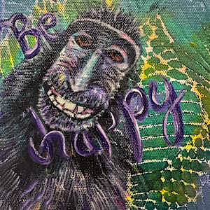 Be Happy (Celebes Crested Macaques) by Jennifer C.  Pierstorff