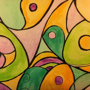 Secondary color abstract by Jennifer C.  Pierstorff