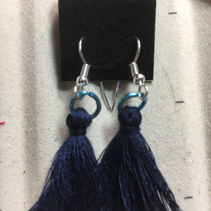 Silk tassel earrings by Jennifer C.  Pierstorff