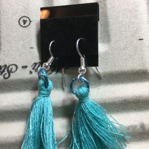 Silk tassel earrings by Jennifer C.  Pierstorff 
