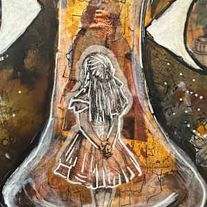 We're All Mad Here. by Jennifer C.  Pierstorff  Image: Closeup of alice