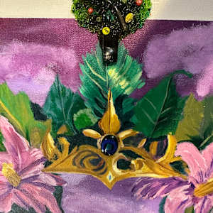 The Chakra Crew Collaboration by Jennifer C.  Pierstorff  Image: Crown chakra, Carmen rein paint and Michelle Landl glass