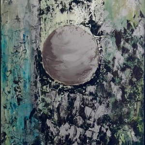 Cosmic Series by Marjorie Windrem  Image: Cosmic Series Silver No. 2
oil on canvas
22 W x 28 H