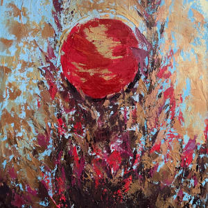 Cosmic Series by Marjorie Windrem  Image: Cosmic Series Gold No. 1
oil on canvas
22 W x 28 H