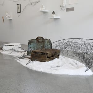 Too Much to Carry (Installation) by Mary Coss 