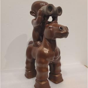 Soldier with binocular on horse (3/6) by Guo Qipeng