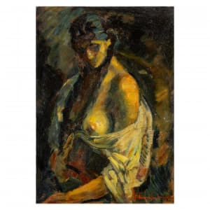 Semi-nude Peasant Girl by Rudolf Schweitzer - Cumpăna