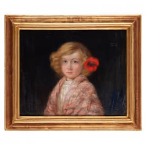 Girl with Flower in the Hair (Fetita cu floare in par) by Kimon Loghi