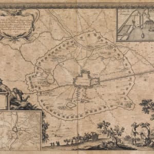 Map of the city of Ypre, Flanders, on May 13, 1648, when Louis II of Bourbon, from the Condé House, besieged it, from the collection of Prince Ghica