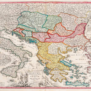 The course of the Danube and the Greek archipelago, Nuremberg (1st pc) by Johann Baptist Homann