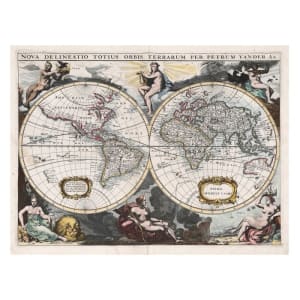 Map of the World (planiglobe) by Pieter van der Aa