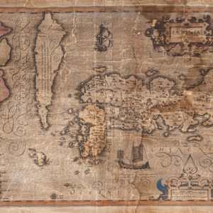Japan, by Gerardus Mercator, 1569, published by Hendrik Hondius II, Amsterdam, 1641 by Gerardus Mercator, Hendrik Hondius II