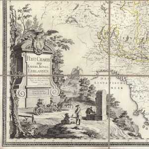 Harta postala a teritoriilor Imperiului Habsburgic by Georg Ignaz von Metzburg 