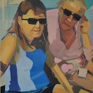Anette og Maiken i Lissabon by Erik A. Frandsen
