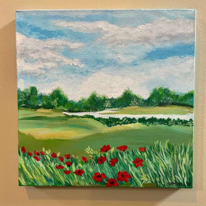 Unknown Landscape with Poppies by John Chase Campbell, Image 1.