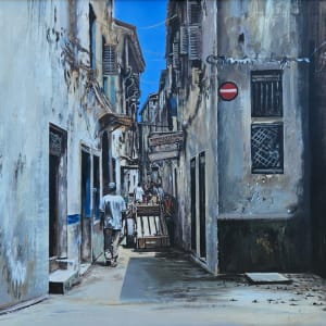 Busy Narrow Street by Steve Lance