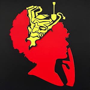 Catharsis (Red) by Jessey Jansen  Image: 12x12 paper-cut collage