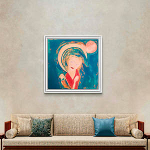 The lady and the parrot by Annabelle Volpi 