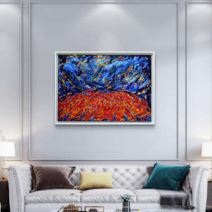 Dancing with fire under the midnight sky (raising awareness about global warming) by Annabelle Volpi 