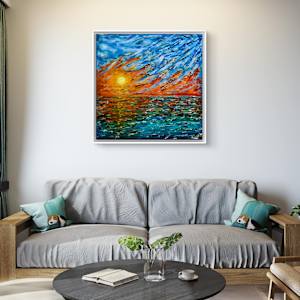 Sunset symphony, a dance of colours by Annabelle Volpi 