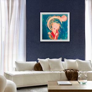 The lady and the parrot by Annabelle Volpi 