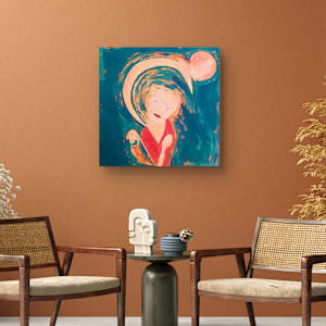 The lady and the parrot by Annabelle Volpi 