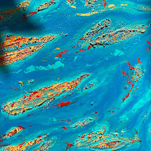 Golden depths, jewels of the sea by Annabelle Volpi 