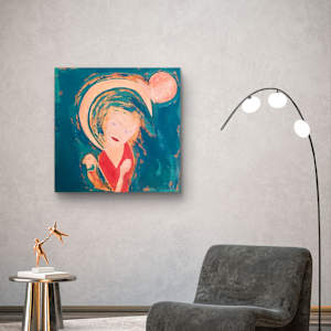 The lady and the parrot by Annabelle Volpi 