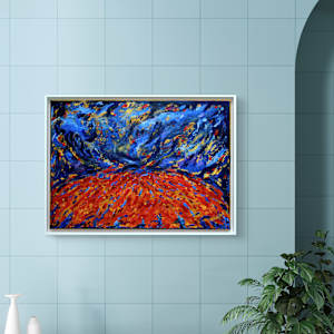 Dancing with fire under the midnight sky (raising awareness about global warming) by Annabelle Volpi 